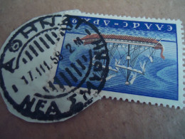 GREECE   POSTMARK ON STAMPS  ΑΘΗΝΑΙ ΝΕΑ ΣΜΥΡΝΗ 1958 - Marcofilia - EMA ( Maquina De Huellas A Franquear)