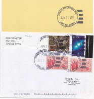 33402# USA LETTRE Obl THULE AB GREENLAND APO AE 09704 2002 GROENLAND WÜRZBURG GERMANY - Postmarks