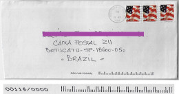 USA 2003 Cover From Southern Connecticut State University To Brazil 3 Stamp 37 Cents Scott 3622 Flag Electronic Sorting - Storia Postale