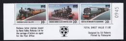Great Britain - 1987 Nene Valley Railway Letter Stamps 3 X 20p Steam Engines MNH - Bahnwesen & Paketmarken