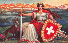 Alpenkönigin Reine De Alpes  Helvetia - Alpenkönigin Reine Des Alpes - Chamois - Gämse Guerre 1914-18 Schweiz Suisse - Gams