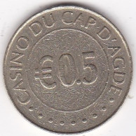 34 Hérault. Jeton En Cupronickel, Casino Du Cap D’Agde 0,5 Euro.  - Casino