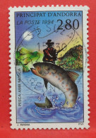 N°471 - 2.80 Francs - Année 1994 - Timbre Oblitéré Andorre Français - - Oblitérés
