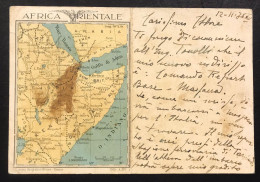 A.o.i. Africa Orientale Cartolina Postale Per Le Forze Armate Con Affrancatura Aggiuntiva 1 Lira Eritrea 1936 Cd.c.4138 - Italian Eastern Africa