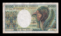 Camerún Cameroon 10000 Francs ND (1981) Pick 20 Bc/Mbc F/Vf - Kameroen