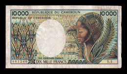 Camerún Cameroon 10000 Francs ND (1981) Pick 20 Bc/Mbc F/Vf - Cameroon