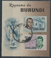 TIMBRE  ZEGEL STAMP ROYAUME DU BURUNDI BF 101 KENNEDY - Blocks & Sheetlets