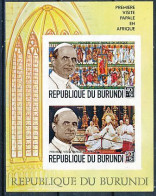 TIMBRE  ZEGEL STAMP REPUBLIQUE DU BURUNDI BF 32A VISITE DU PAPE  XX - Blocs-feuillets