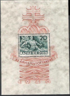 MAGYAR KIR.POSTA Hongrie Hungary Ungarn 1940: "Flut Flood Inondation" Michel-N° 632 Block 7 ** MNH (Michel 6.50 Euro) - Eau