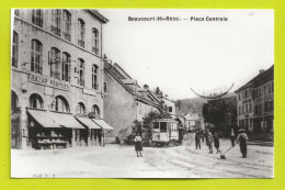 REPRODUCTION TRAIN TRAM Tramway 90 BEAUCOURT Place Centrale Bazar Parisien - Beaucourt