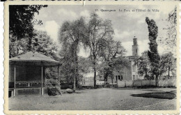 - 3218 - QUAREGNON  Le Parc Et L'Hotel De Ville  , Petit Kiosque ( Etat Voir Scan ) - Quaregnon