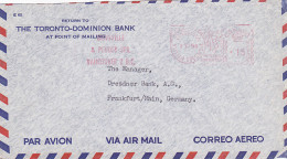 AMOUNT 0.15, VANCOUVER, MAPLE LEAF, RED MACHINE STAMP ON COVER, 1958, CANADA - Brieven En Documenten