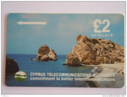 Cyprus Chypre 14CYPB Beach Plage Rochers £ 2 Used - Zypern