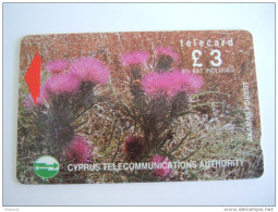 Cyprus Chypre 20CYPA Akamas Forest Plantes Fleurs £ 3 Used (white Strip) - Zypern