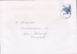 Norway GOLÅ 1992 Cover Brief Lettre HELLERUP Denmark 3.30 Kr King Harald Stamp - Lettres & Documents