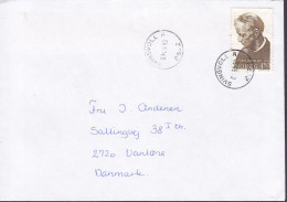 Norway SVINGVOLL 1993 Cover Brief Lettre VANLØSE Denmark 4.50 Kr Fartein Valen Stamp - Lettres & Documents