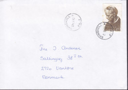 Norway SVINGVOLL 1993 Cover Brief Lettre VANLØSE Denmark 4.50 Kr Fartein Valen Stamp - Covers & Documents