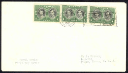 Canada Sc# 246X3 (no Cachet) FDC 1935 5.10 Royal Visit - ....-1951