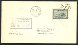 Canada Sc# 271 FDC (a) (Registered) 1946 9.16 KGVI Peace Issue - ....-1951