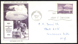 Canada Sc# 312 (CAPEX Cover) FDC (b) 1951 9.24 Steamships Of 1851 And 1951 - ....-1951