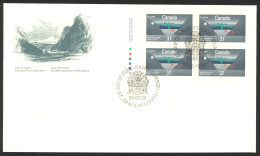 Canada Sc# 1214 FDC Inscription Block 1988 07.22 St. John's Centennial - 1981-1990