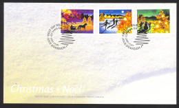 Canada Sc# 1922-1924 FDC Combination (a) 2001 11.01 Christmas - 2001-2010