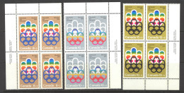 Canada Sc# B1-B3 MNH PB (b) Set/3 1974 8+2c-15+5c Olympic Symbols - Ungebraucht
