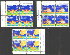 Canada Sc# B4-B6 MNH PB (a) Set/3 1975 8+2c-15+5c Water Sports - Unused Stamps