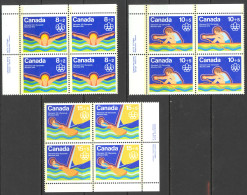 Canada Sc# B4-B6 MNH PB (a) Set/3 1975 8+2c-15+5c Water Sports - Ungebraucht