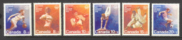 Canada Sc# B7-B12 MNH 1975-1976 8+2c-20+5c Olympic Sports - Unused Stamps