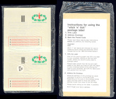 Canada Sc# 1-ST MNH Pack/12 (SEALED) 1983 Stick 'n Tic Experimental Label - Vignettes D'affranchissement (ATM) - Stic'n'Tic