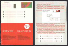 Canada Sc# 2-ST MNH Pack/10 (SEALED) 1984 32c Stick 'n Tic Experimental Label - Vignettes D'affranchissement (ATM) - Stic'n'Tic