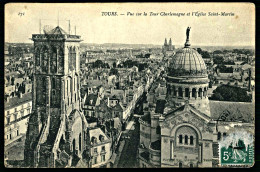 A64  FRANCE CPA  TOURS - VUE SUR LA TOUR CHARLEMAGNE - Collections & Lots