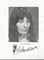 ANNE VANDERLOVE CARTE AVEC AUTOGRAPHE - Zangers & Muzikanten