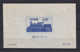 JAPAN NIPPON JAPON 75th. ANNIV. OF JAPAN'S RAILWAY (BLOCK) 1947 / MNH / B 13 - Blocs-feuillets