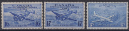 CANADA 1942-46 - MLH/canceled - Sc# CE1-CE3 - Special Delivery Air - Luftpost-Express