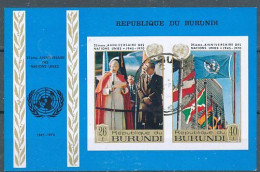 TIMBRE  ZEGEL STAMP REPUBLIQUE DU BURUNDI BF 40A 25 ANS NATIONS-UNIES  X - Blocks & Sheetlets