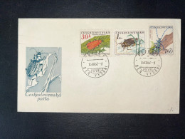 ENVELOPPE TCHECOSLOVAQUIE PRAHA 1962 / INSECTES - Storia Postale