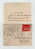 VP 22.327 - 1935 - CDV - Carte De Visite & Enveloppe Mignonnette - M. Franz OSE à LA ROCHE - SUR - YON ( Vendée ) - Tarjetas De Visita