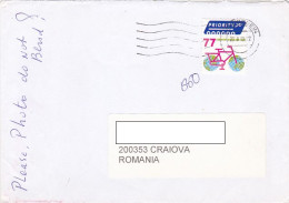 CYCLING, STAMP ON COVER, 2010, NETHERLANDS - Lettres & Documents