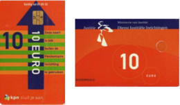 Carte à Puce - Pays-Bas - Kpn Telecom - Prison - Justitie Orange Foncée 10 Euro, Série R3159, Puce Gem5 Rouge - Ohne Zuordnung