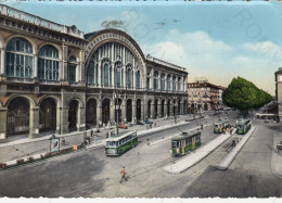 CARTOLINA  TORINO,PIEMONTE-STAZIONE PORTA NUOVA-CORSO V.EMANUELE-STORIA,CULTURA,RELIGIONE,BELLA ITALIA,VIAGGIATA 1957 - Stazione Porta Nuova