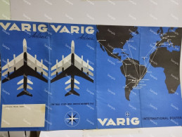 VARIG Brasil Brazilian Airlines. Timetable International Routes 1965 - Wereld