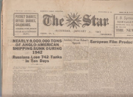 Guernsey Newspaper January 2, 1943 (Original) - The Star - War 1939-45