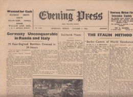 Guernsey Newspaper January 7, 1944 (Original) - Evening Press - Guerra 1939-45