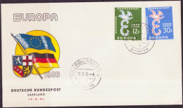 Europa CEPT 1958 Sarre - Saarland FDC1 Y&T N°421 à 422 - Michel N°439 à 440 - 1958