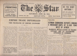 Guernsey Newspaper June 6th, 1941 (Original) - Evening Press - War 1939-45