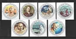 INDIA 2018 Mahatma Gandhi Round Odd Shaped Stamps 7v SET MNH P.O Fresh & Fine - Fouten Op Zegels