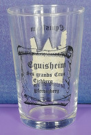Verre à Vin Décoré D'une Vue D'Eguisheim "Berceau Du Vin - Ses Grands Crus : Eichberg Et Pfersigberg" (vers 1990) - Vasos