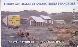 Télécarte 50U, Tirage 3000, Restauration De Port Jeanne D'Arc - TAAF - Territori Francesi Meridionali